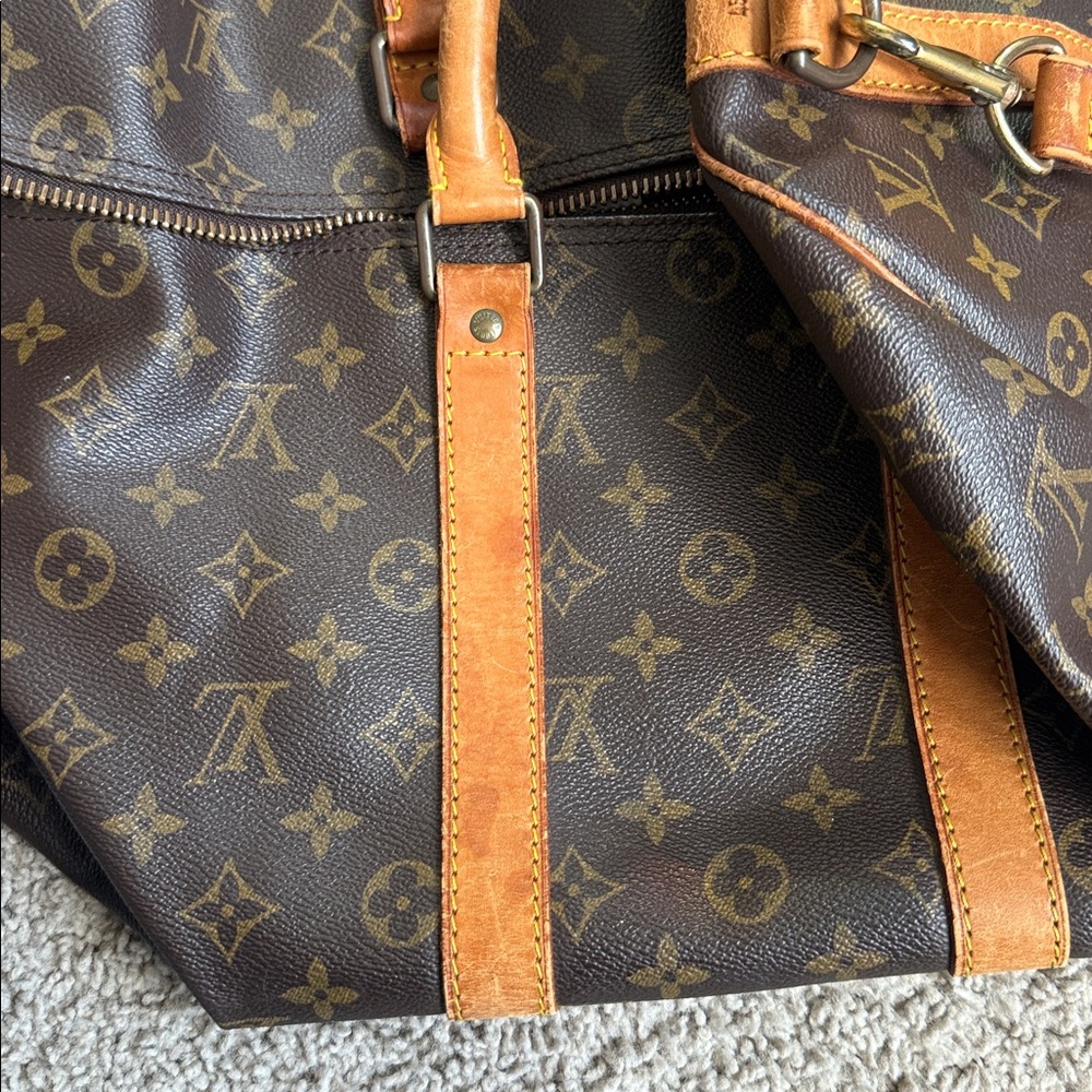 Louis Vuitton Monogram Canvas Brown and Tan Carryall 45 - Picture 8 of 9